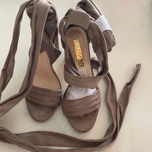 Vici Brown Wrap Sandals